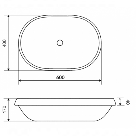 Умывальник Excellent Lupio 60 см (CEAC.3818.600.WH)