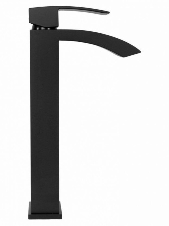 Cмеситель для раковины Высокий Hansberge H2077 Черный матовый