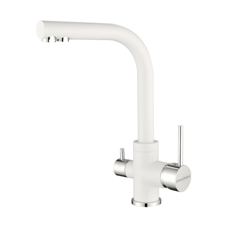 Смеситель для кухни Paulmark ESSEN Es213011-431, белый матовый