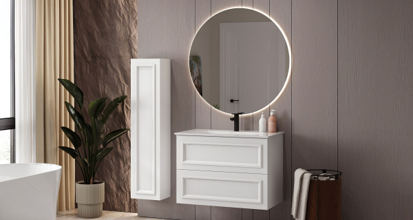 Тумба под умывальник Belux подвесная София 85-02 Белый глянцевый