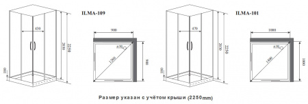 Душевая кабина Timo Premium ILMA 109 90x90x222