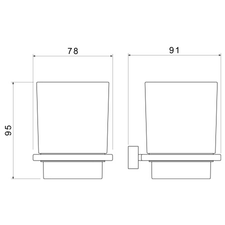 Стакан для ванной комнаты Timo Torne 43033/03, черный