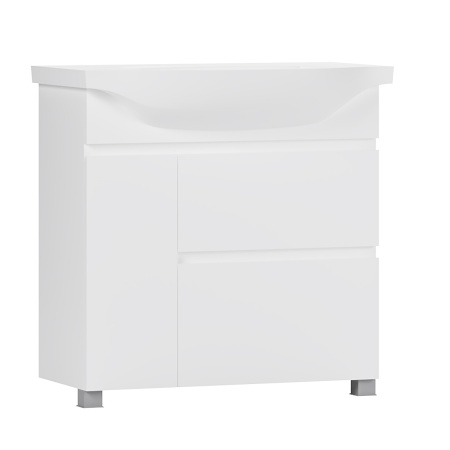 Тумба под умывальник Belux Неаполь напольная 85-02, Белый глянцевый