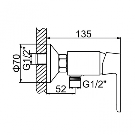 Смеситель для душа Ledeme H53 L2053