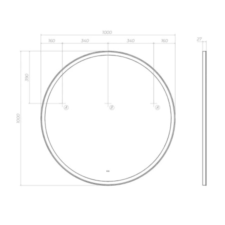 Зеркало VIGO Cosmo Comfort 1000