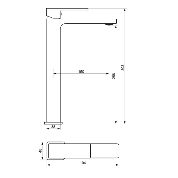 530250300 Gala Смеситель для умывальника Damixa, чёрный