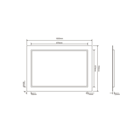 Зеркало Roxen Bliss 100х70 Long 510035-100