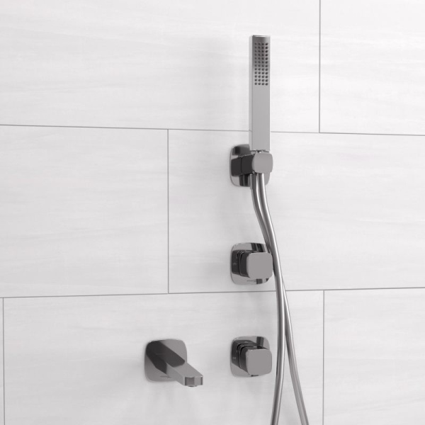 Встраиваемый комплект для ванны WasserKRAFT с лейкой и изливом A8651.312.314.326.087.103