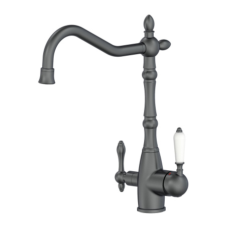 Смеситель для кухни c подключением фильтра WONZON & WOGHAND, Темный графит (WW-88458006-BGM)