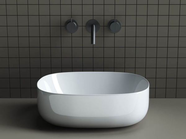 Умывальник чаша накладная овальная Ceramicanova Element 460*350*155мм, Белый, CN6018