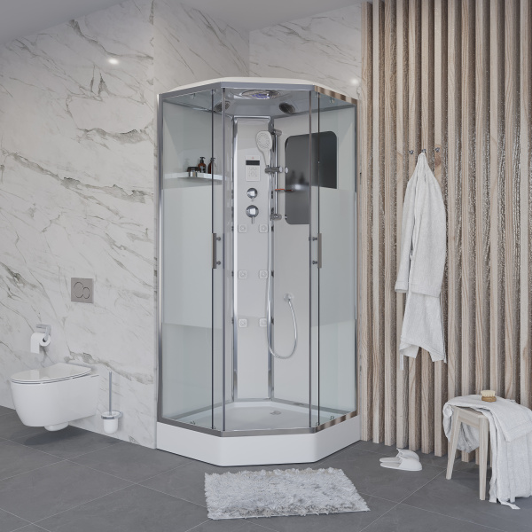 Душевая кабина Niagara Ultra NG-306-01 (90х90х220) низкий поддон(16см),стекло матовое,4 места