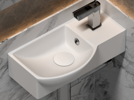 Умывальник подвесной прямоугольный  с крепежом Ceramicanova Element 400*220*120мм, Белый, CN6039L