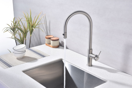 Смеситель для кухни Paulmark GALANT Ga213077-BS, брашированная сталь