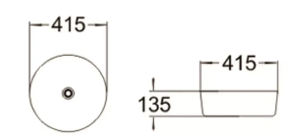 Раковина SantiLine SL-1054 42х42 белая