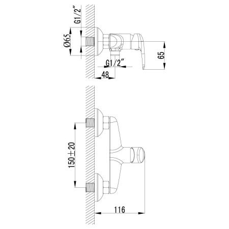 Смеситель Lemark Pramen LM3318C с гигиеническим душем