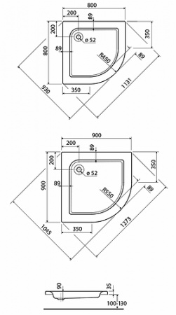 Душевой поддон Kolo Standard Plus XBN1590000