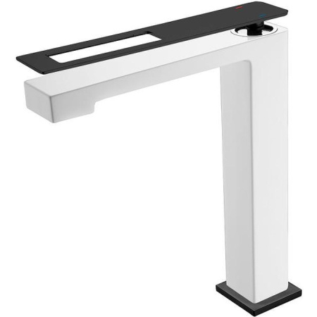 Смеситель для умывальника Boheme Q 142-WB White Black