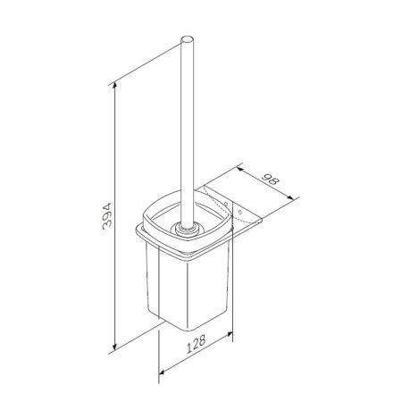 Стойка с туалетной щеткой AM.PM Inspire 2.0 A50A33400 подвесная