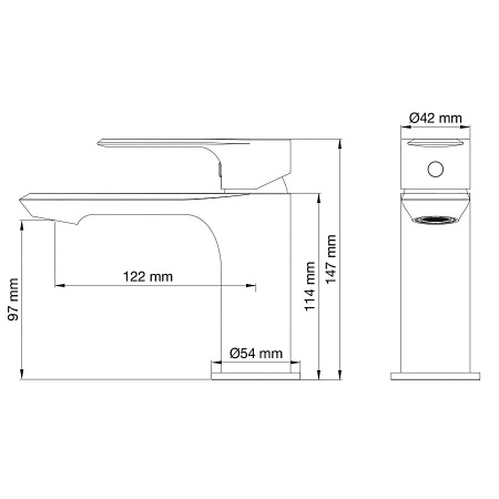 Смеситель для раковины WONZON & WOGHAND, Хром (WW-88018079-CR)