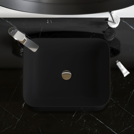 M8FWCC10510BM Func Раковина накладная AM.PM, прямоугольник, 51 см, цвет черный матовый