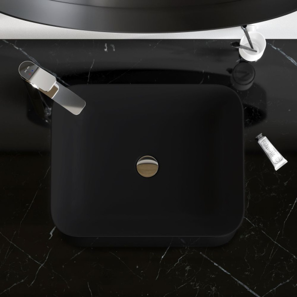 M8FWCC10510BM Func Раковина накладная AM.PM, прямоугольник, 51 см, цвет черный матовый