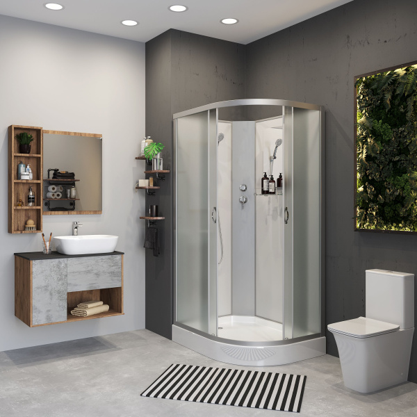 Душевая кабина Niagara Classic NG-2507-14 (80х80х215) высокий поддон(40см),стекло тонированное