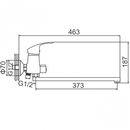 Смеситель для ванны Ledeme H05 L2205