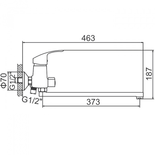 Смеситель для ванны Ledeme H05 L2205