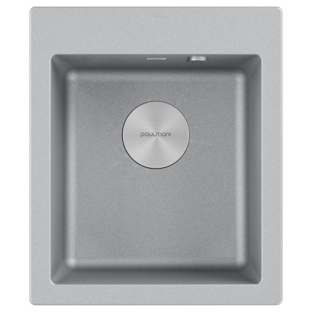 Мойка Paulmark KANTE 40 PM104249-GRM 490х415х195 мм, IT-GRANIT, серый металлик