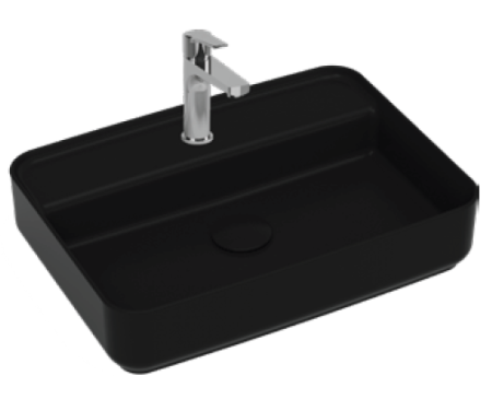 Раковина накладная ISVEA Infinity 55 прямоугольная 55см, цвет черный матовый 10NF66055SV-2N
