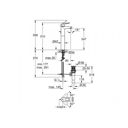 Смеситель для умывальника Grohe BauLoop [32856000]