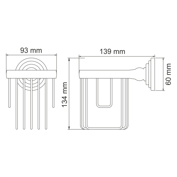 Держатель освежителя WasserKRAFT Ammer K-7045