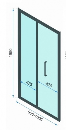 Душевая дверь Rea Rapid Fold 100 Rea-K6420 складная, черный