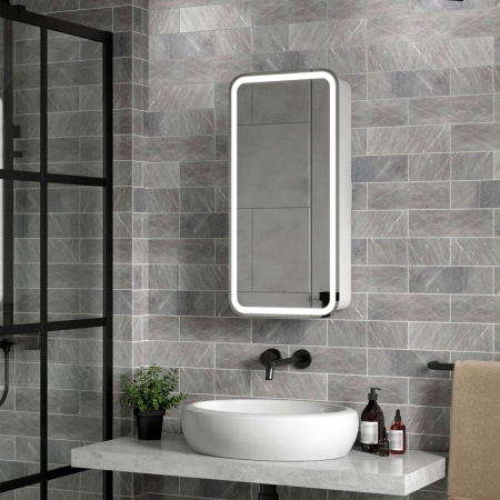 Зеркало-шкаф Reflexion Circle LED 400х800 RF2105SR