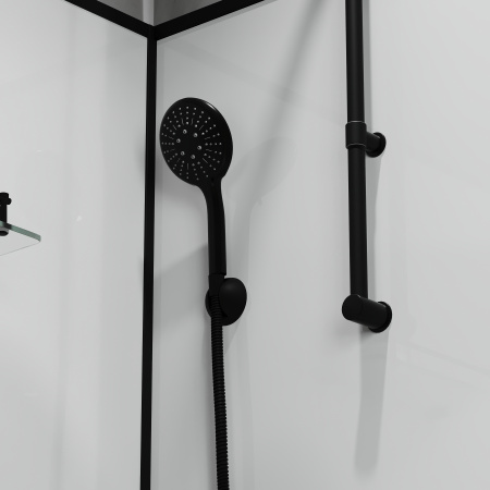Душевая кабина Niagara Standart ST100/80/15QR/KL/BKT (100х80х225) низкий поддон(15см),черный,стекло прозрачное