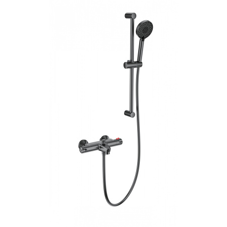 Смеситель для ванны с душем и термостатом WONZON & WOGHAND, Темный графит (WW-C2001-A-BGG)