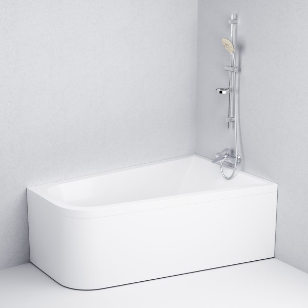 W72A-160R100W-A2 Ванна акриловая AM.PM spirit  ассиметричная 160x100, без слива/перелива, правосторонняя