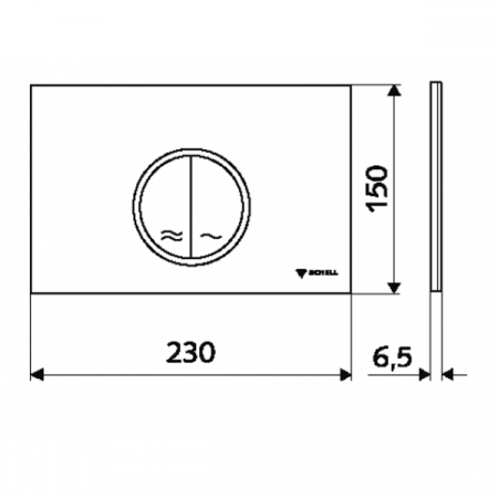 Кнопка смыва Schell Circum 031196499 матовый хром