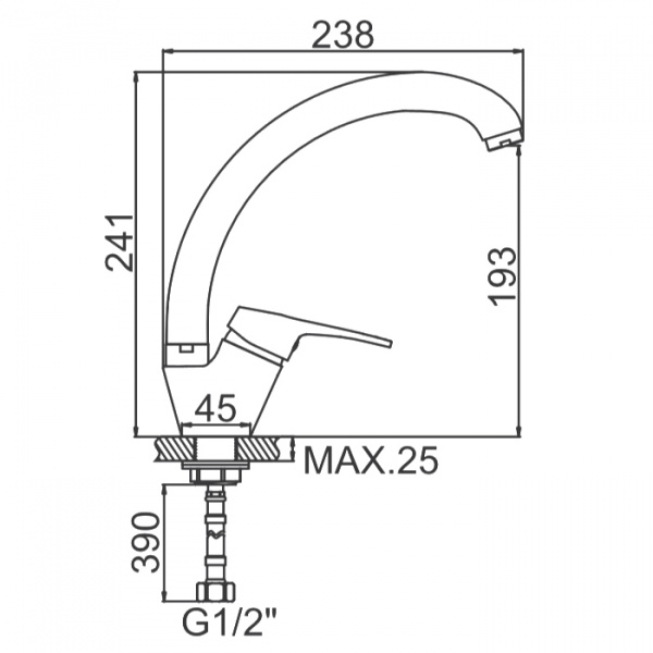 Смеситель для мойки Ledeme H13A L5913A