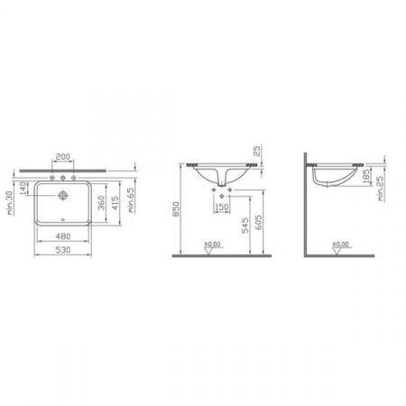 Раковина Vitra S 50 5339B003-0012