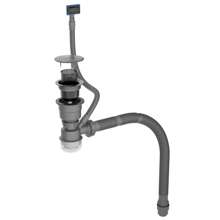 Кухонная мойка Roxen Simple 50 PVD графит (текстурное покрытие)