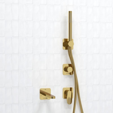 Встраиваемый комплект для ванны WasserKRAFT с лейкой и изливом A2151.277.279.280.197.281