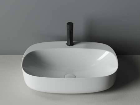 Умывальник чаша накладная овальная Ceramicanova Element 595*420*155мм, Белый, CN5012