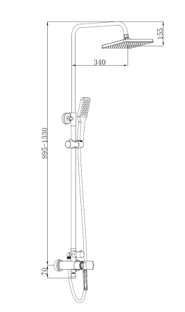 Стойка CHIKA душевая BOCH MANN BM8601