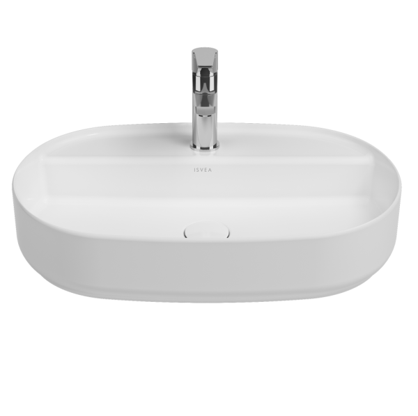 Раковина накладная ISVEA Infinity 60 овальная 60см цвет белый матовый 10NF65060SV-2L