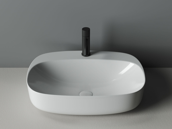 Умывальник чаша накладная овальная Ceramicanova Element 595*420*155мм, Белый, CN5012