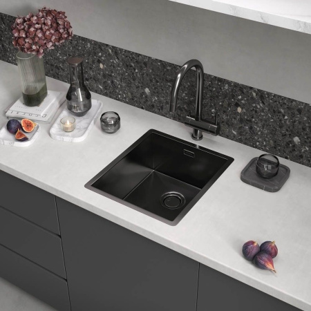 Кухонная мойка Reflexion Como RX2038BL оружейная сталь