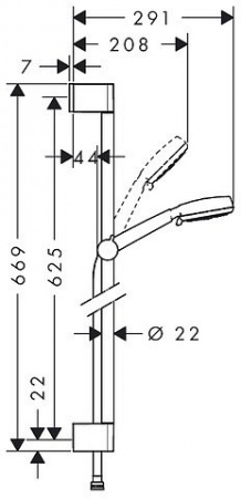 Душевой гарнитур Hansgrohe Crometta 100 (26651400)