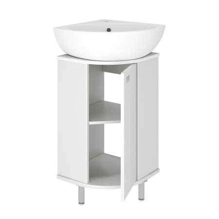 Тумба под раковину Runo угловая (под умывальник Элегия ) Браво 40 (00000000947)