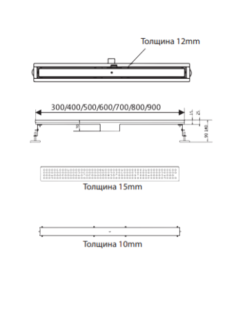 Душевой трап под плитку ALTROBAGNO FD 071205 MB (50)